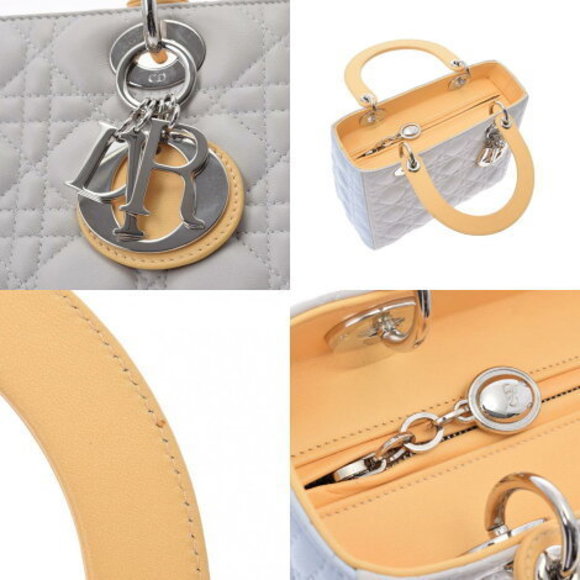 CHRISTIAN DIOR Lady Cannage Tricolor Lambskin Handbag - Picture 9 of 12